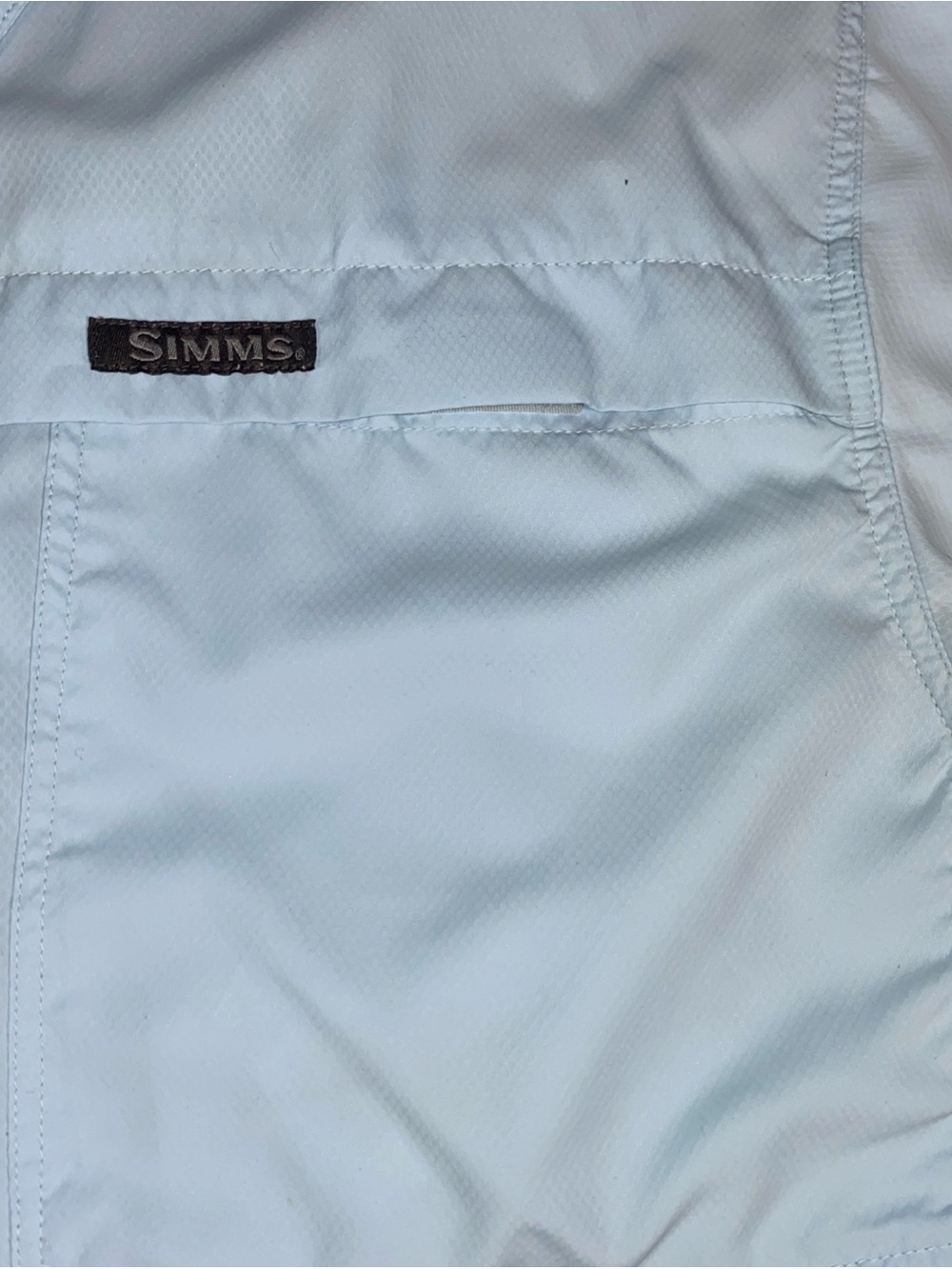 Simms‎ Guide Series Light Blue Men’s Large Short Sleeve Vented Fishing Shirt - Picture 3 of 8